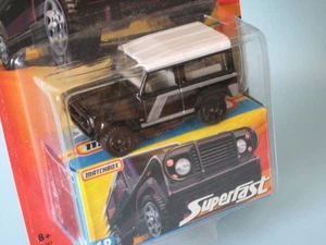 Matchbox Land Rover 90 Defender schwarz 60mm USA Superfast Spielzeug Modellauto - Bild 1 von 2