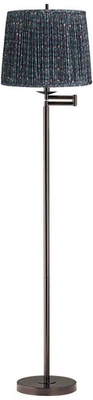 Gabrielle 60 1/2"H Bronze Swing Arm Floor Lamp with Sally Green Shade - Image 1 of 4