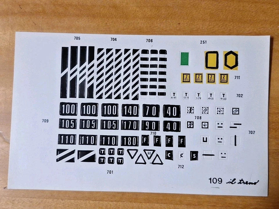 MA IL TRENO 109 Composizione di decals adesive per accessori Scala H0 - Photo 1/1