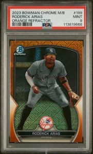 2023 Bowman Chrome Mega Box Roderick Arias Orange Refractor /25 PSA 9 Pop 1 - Bild 1 von 2