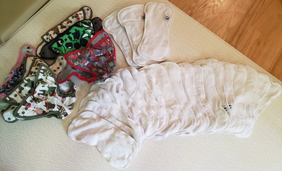 Best Bottom Diapers 6 Cotton Covers, 20 Med Hemp/Org Cotton Inserts + 3 Doublers - Image 1 of 1