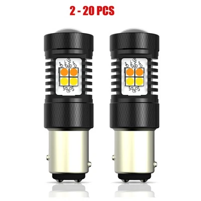 Interruptor de señal LED DRL 1157 blanco/ámbar giro estacionamiento 2-20 piezas bombillas color doble Foto 1 de 4