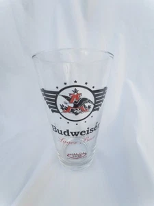 Budweiser 16 oz Beer Pint Glass retro Collectors Series Vintage Eagle - Picture 1 of 7