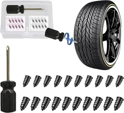 Tyre Repair Screw Fast Self-Service Car Puncture Repair Kit Tire Rubber 20 pcs - Image 1 of 4