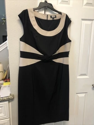 Ronni Nicole Dress 16W Black And Brown Sleeveless - Image 1 of 4