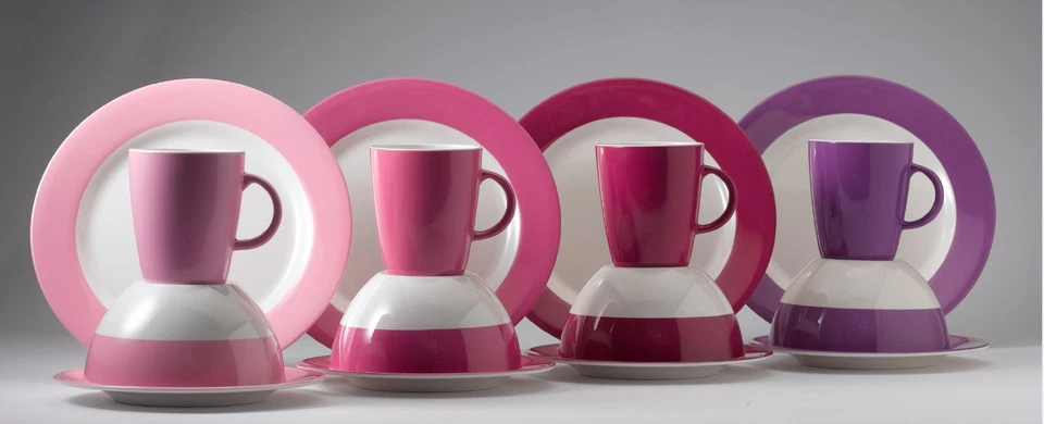 Melamin Campinggeschirr Set " Purple Rain " 16-teilig Gimex