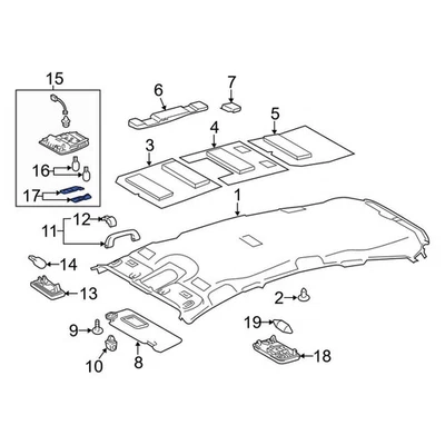 For Toyota Prius V 2012-2017 Toyota 8126547070 Right Map Light Lens Foto 1 de 2