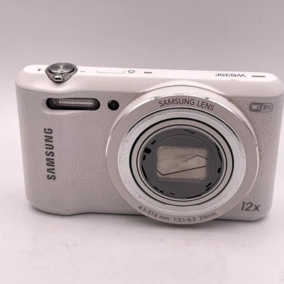 Samsung WB35F Smart Digital Camera – White – Lens Shutter Missing – For Parts - Image 1 of 4