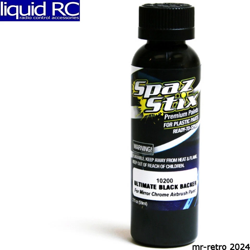 Spaz Stix 10200 Ultimate Black Backer for Mirror Chrome Airbrush Ready Paint 2 - Image 1 of 1
