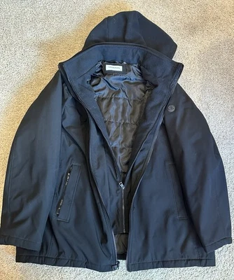 Men s Calvin Klein Black Full Zipper Jacket Coat XXL - Image 1 of 4