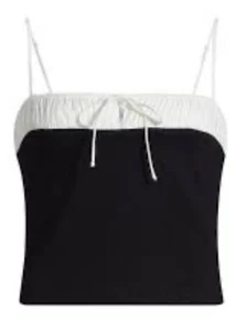 NWT Reformation 'Sadie' Two Tone Knit Top Large - Picture 1 of 5