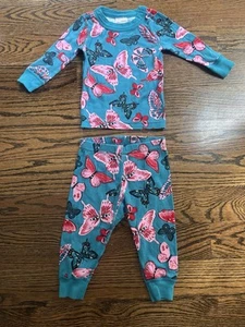Hanna Andersson bebé niña pj manga larga top y pantalón talla Mariposas 6-18 meses - Imagen 1 de 3