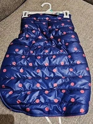 TopPaw Dog Puffer Jacket Size Large Blue & pink Polka Dots & fleece 100% Charity - Image 1 of 4