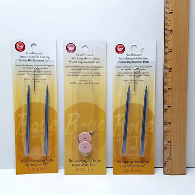 BOYE Needlemaster EE. UU. 5/3,75 mm Cuatro puntas de aguja de repuesto y dos uniones Nuevo en paquete Foto 1 de 4