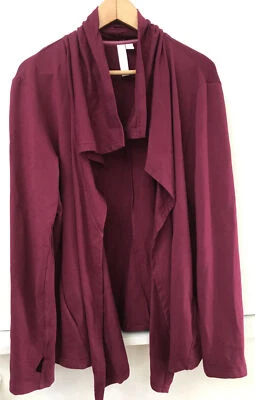 Cárdigan Green Tea Borgoña Frente Abierto Agujeros para el Pulgar Mujer Talla XXL Foto 1 de 4