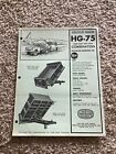 1968  Hercules Galion HG-75 dump body and hoist for trucks, sales sheet.