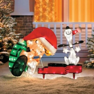 Schroeder Iluminado y Bailando Snoopy Cacahuetes Charlie Marrón Decoración de Navidad - Imagen 1 de 2