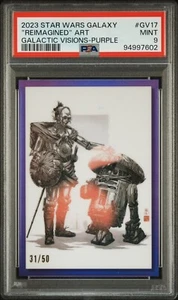 2023 Topps Star Wars Galaxy Chrome Galactic Visions #GV-17 Purple /50 PSA 9 - Picture 1 of 2