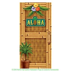 Luau Scene 30x60 ALOHA DOOR COVER Wall Poster Party Decoration Photo Prop Mural
