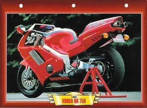 CARTE FICHE TECHNIQUE MOTO . HONDA NR 750 . 1992 . NEUVE - Picture 1 of 1
