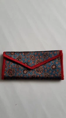ladies ethnic Indian handcrafted multicoloured printed envelope purse wallet bag - Image 1 of 4