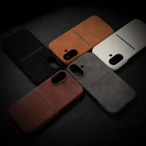 Hülle für iPhone 15 16Pro Max 14 13 12 11 Kartenschlitz Leder Schutz Bumper Case - Picture 1 of 19