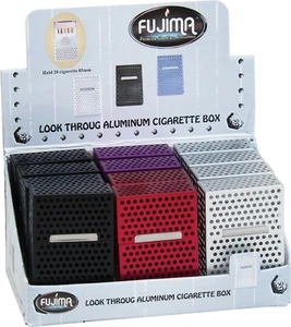 Estuche de cigarrillos de aluminio con soporte para paquete de 12 colores surtidos tamaño king  - Imagen 1 de 5