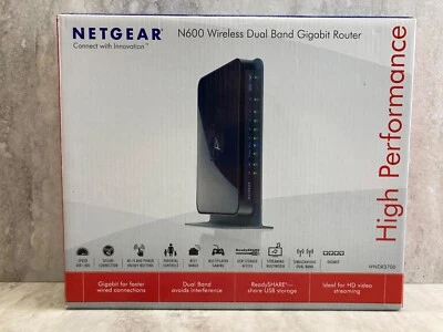 NETGEAR N600 Wi-Fi Wireless Dual Band Gigabit Router WNDR3700 WITH BOX-Pre-owned - Image 1 of 4
