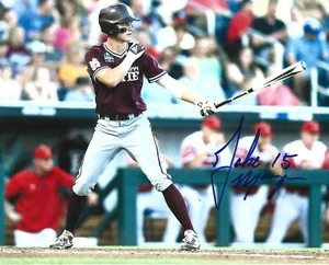 TAMPA RAYS PROSPECT JAKE MANGUM SIGNED 8X10 MISSISSIPPI STATE BULLDOGS BASEBALL - Picture 1 of 1