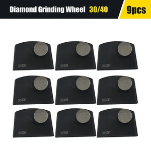 9x Diamond Grinding Round Button Lavina Edco Floor Concrete Grinder Grit 30/40 - Picture 1 of 13