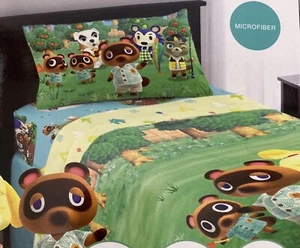 Animal Crossing New Horizons 3 pc Sheet Set - Twin Bed - Fitted/Flat/Pillowcase - Picture 1 of 9