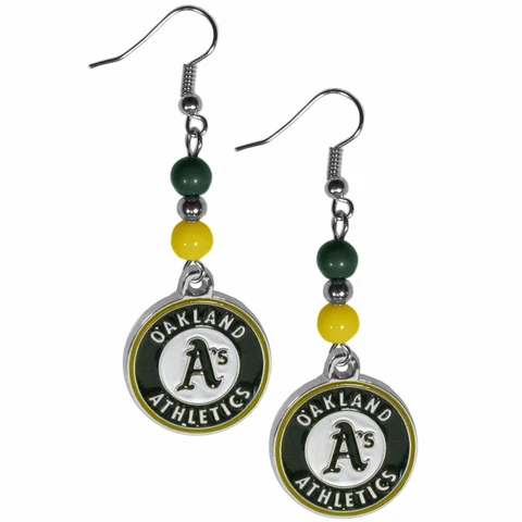 MLB OAKLAND ATHLETICS EARRINGS DANGLE NEW Cover