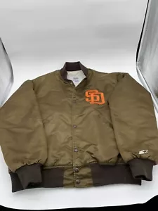 Chaqueta satinada vintage de los Padres de San Diego MLB colección diamantes XL S2B1 - Imagen 1 de 12