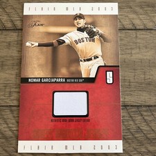 2003 Flair Sweet Swatch Patch Jumbo Box Topper Nomar Garciaparra Gold /150