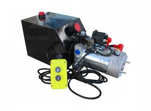 12V DC Hydraulic Power Pack for Tipper / Tail Gate (Tailgate) 8L Square Tank - Picture 1 of 5