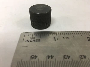 Vintage Small Machined Black Aluminum Stero Knob - Picture 1 of 4