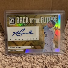 2016 Donruss Optic Mark Grace Auto Gold Refractor 9/10 Back to the Future BTFMG