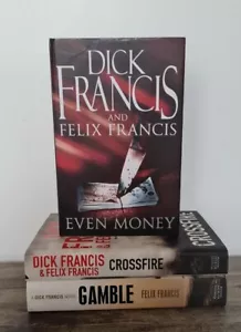 3 Dick Francis Felix Francis Large Hardcover Book Even Money, Crossfire, Gamble - Foto 1 di 6