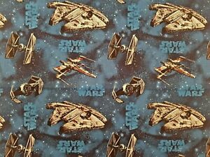 Star Wars Fabric Rebel Ships design 100% cotton fabric on navy by Camelot