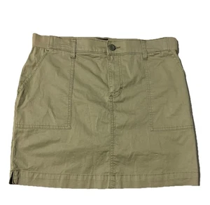 Falda corta Lee para mujer talla 14 M verde militar algodón elástico cintura suave tiro medio - Imagen 1 de 13
