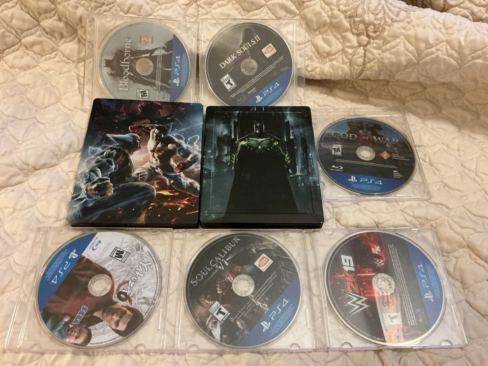 Lot of PS4 Games Taken 7 Injustice 2 Steelbook + 6 Disc Only Yakuza God Of War + - Image 1 of 1