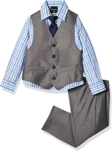 Nautica boys 4 piece Formal Suit Set, Vest, Pants, Collared Dress Shirt, and... - Picture 1 of 78