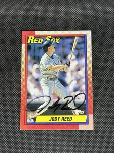 Jody Reed Boston Red Sox 1990 Topps Signed Auto Card #96 ~ COA - Picture 1 of 3
