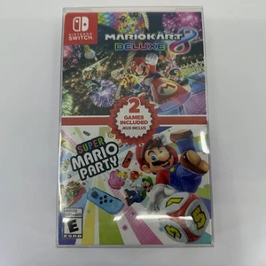 Mario Kart 8 Deluxe + Super Mario Party Switch New Sealed Nintendo - Picture 1 of 7