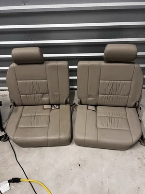 Assentos traseiros 1998-2007 TOYOTA LAND CRUISER LEXUS LX470 3ª terceira fila couro marrom  - Imagem 1 de 2