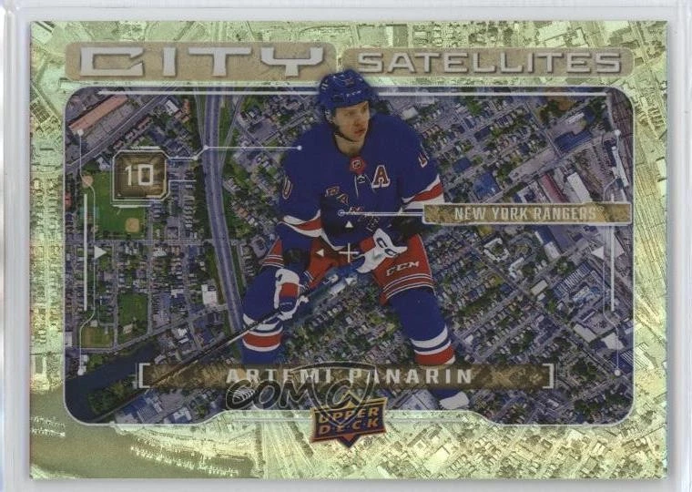 2024-25 Upper Deck Series 1 City Satellites Gold /10 Artemi Panarin #CS-18 - Image 1 of 2