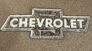 Limited Edition Chevrolet Bowtie CHEVY Logo Camouflage METAL SIGN Real Tree - Picture 1 of 10