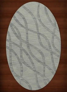 Blue Swirls Waves Lines Stripes Transitional Area Rug Abstract DV10 - Picture 1 of 12