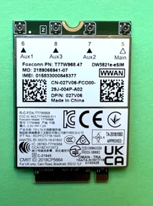 Dell WWAN DW5821e-eSIM T77W968 LTE 4G 27V06 für Dell 7400 7424 5420 5424 - Bild 1 von 1