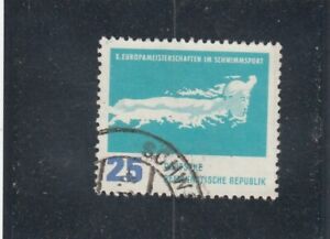 L6942 ALLEMAGNE RDA timbre Y&T N° 625 de 1962 " Brasse Papillon " Oblitéré